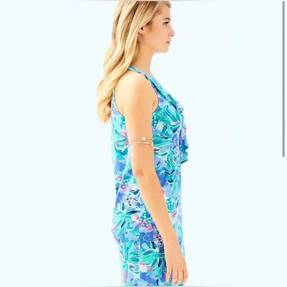 Lilly Pulitzer Shay Dress in Celestial Seas Size Medium - Picture 2 of 6